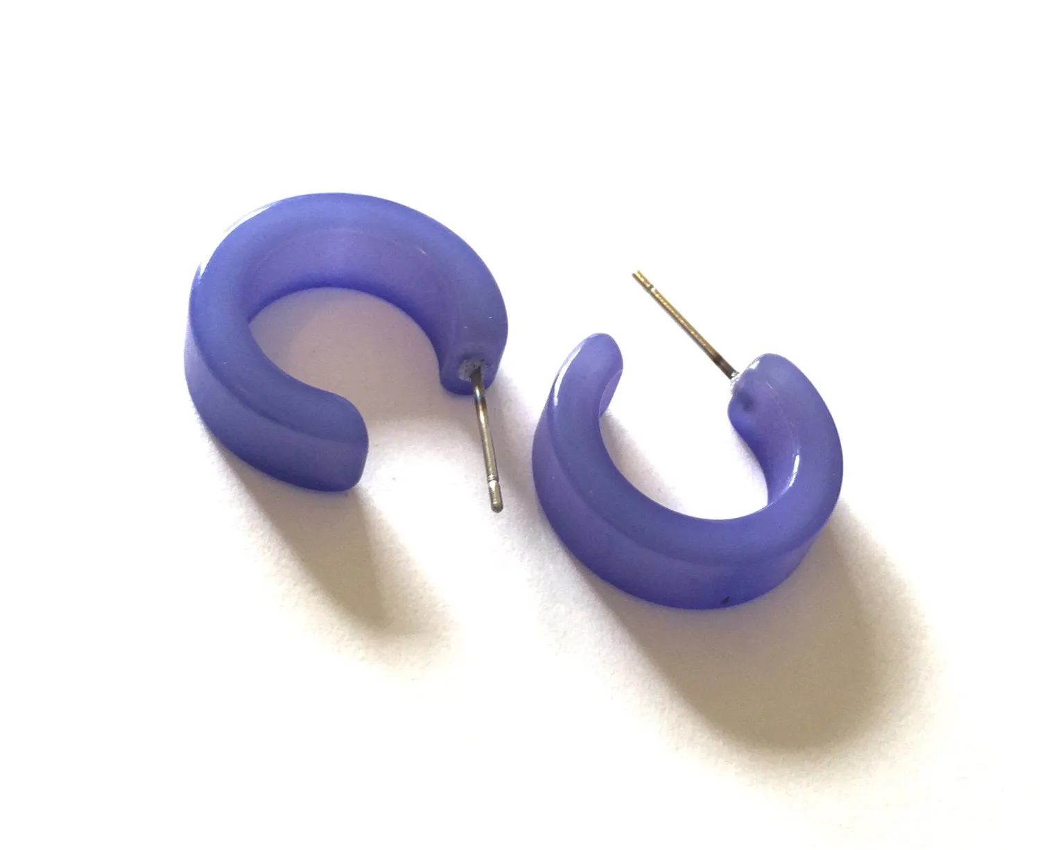 Periwinkle Moonglow Hugger Hoops