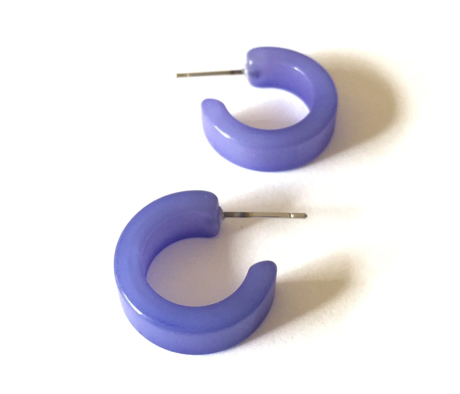 Periwinkle Moonglow Hugger Hoops