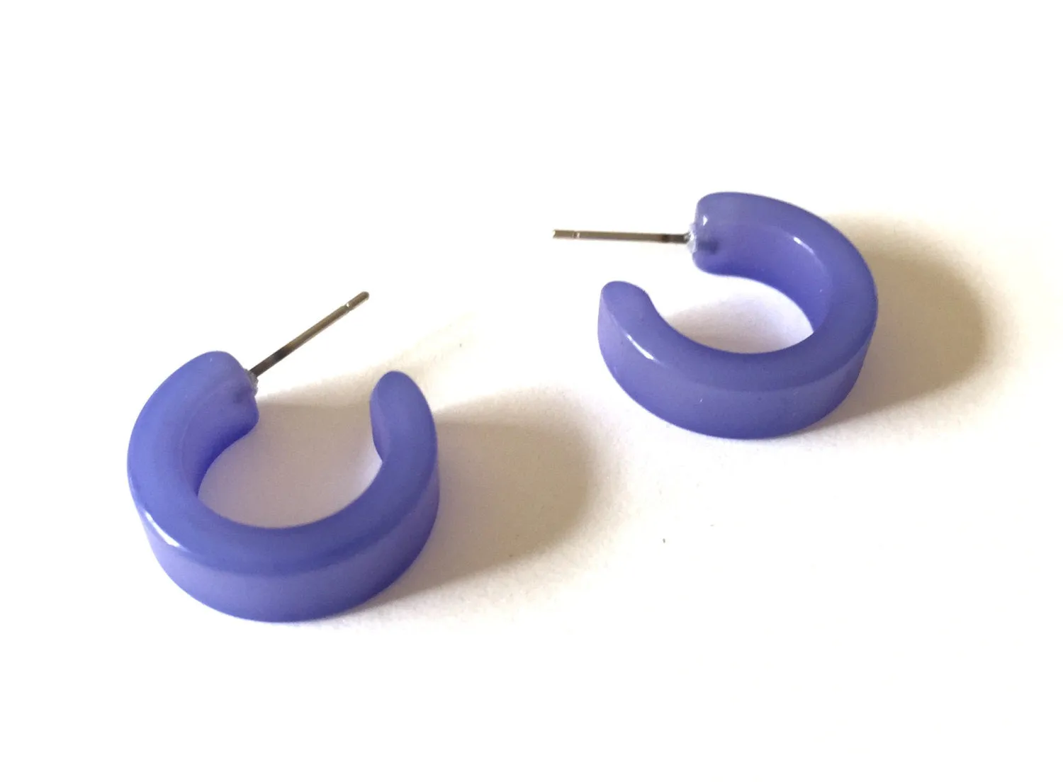 Periwinkle Moonglow Hugger Hoops