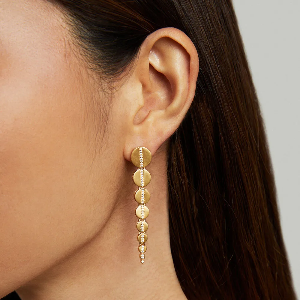 Petit Pavé Statement Drop Earrings