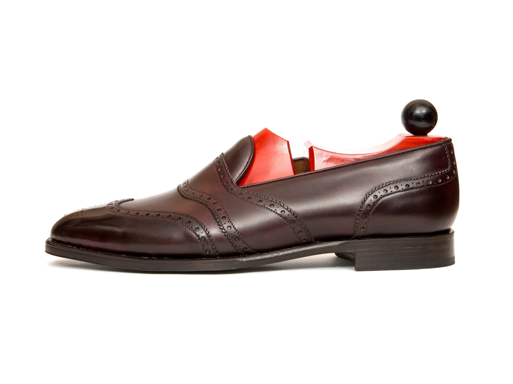 Piau - MTO - Plum Museum Calf - TMG Last - Single Leather Sole