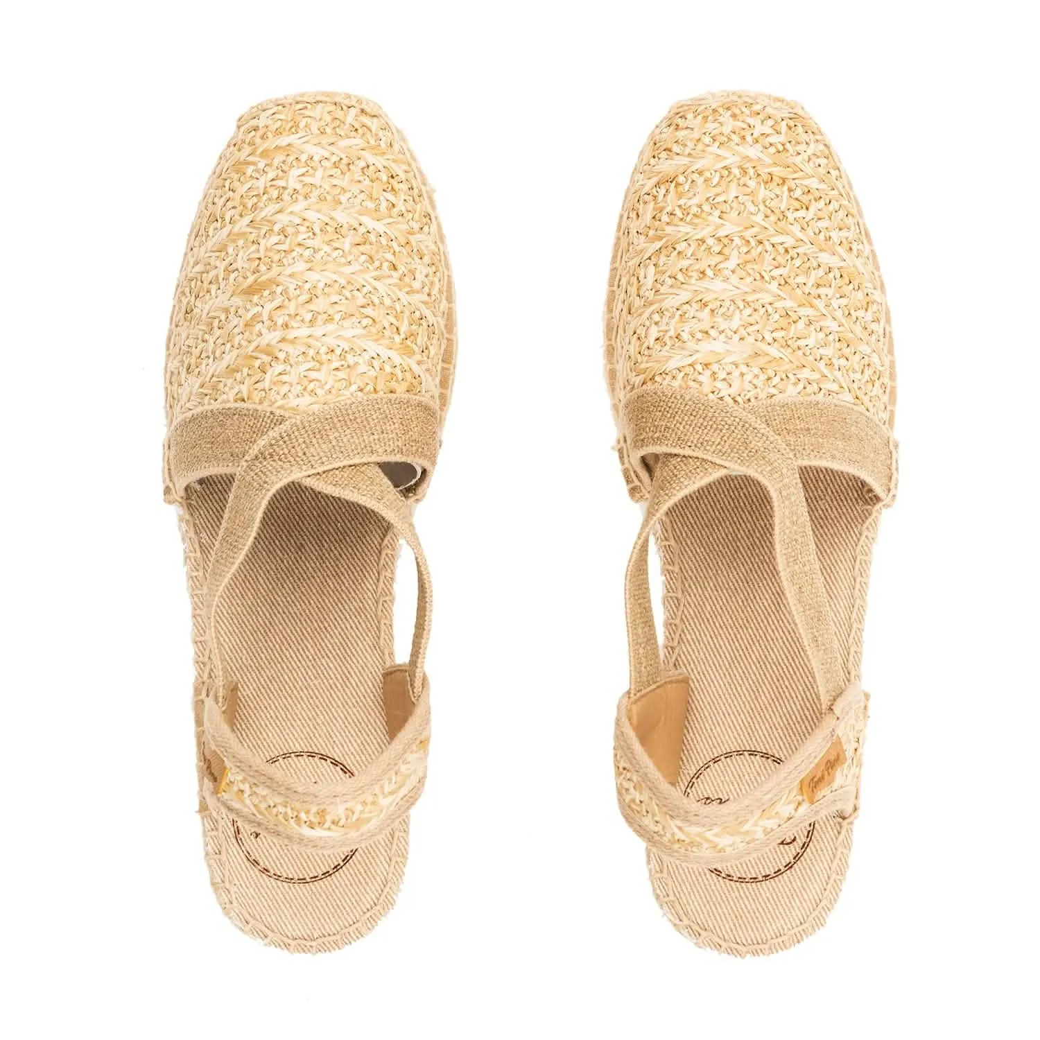 plain Cotton Blend Wedge Espadrille for Women - Terra-HK