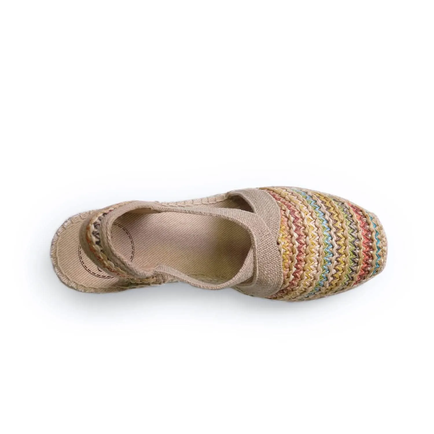 plain Cotton Blend Wedge Espadrille for Women - Terra-MA