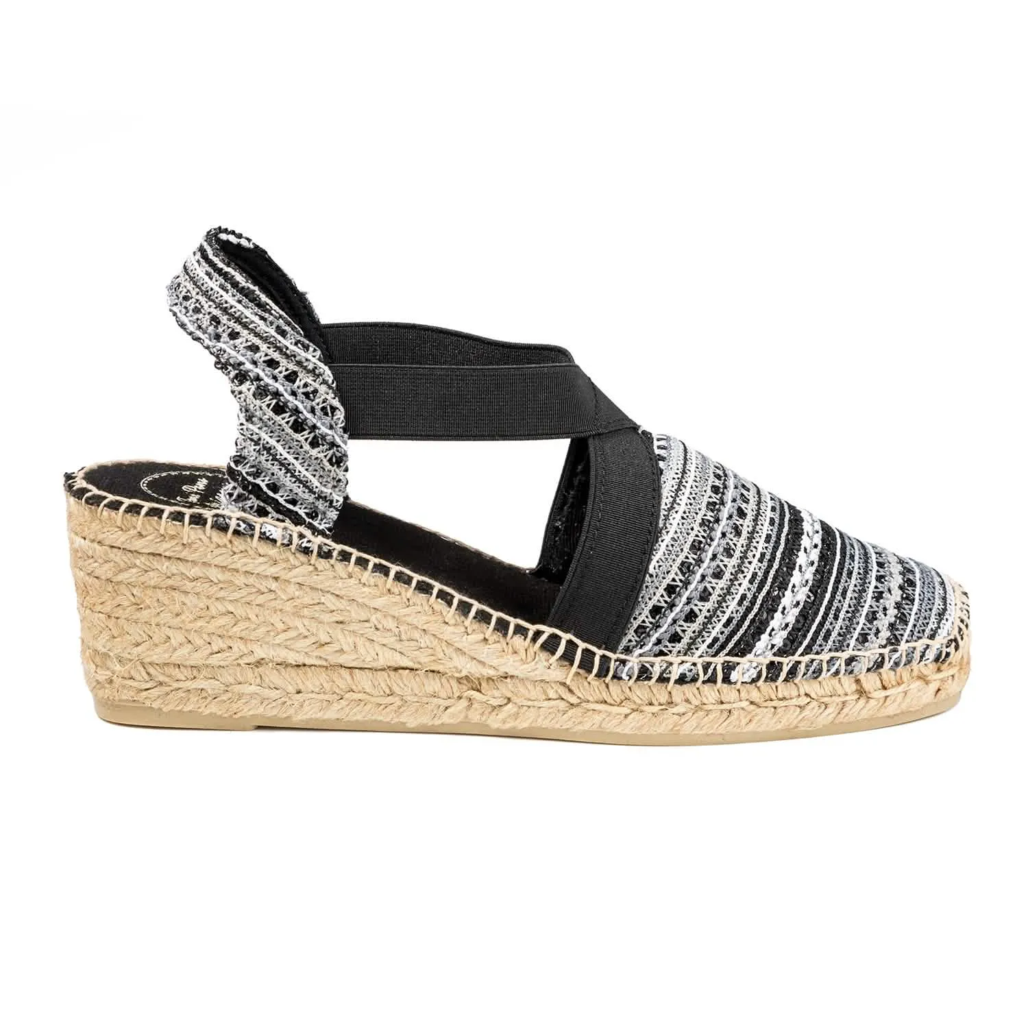 plain Cotton Blend Wedge Espadrille for Women - Terra-RK