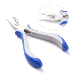 Pliers, Wire Cutter Pliers, Carbon Steel, Rubber And Nickel Plated Steel, Blue, White, 12.8cm