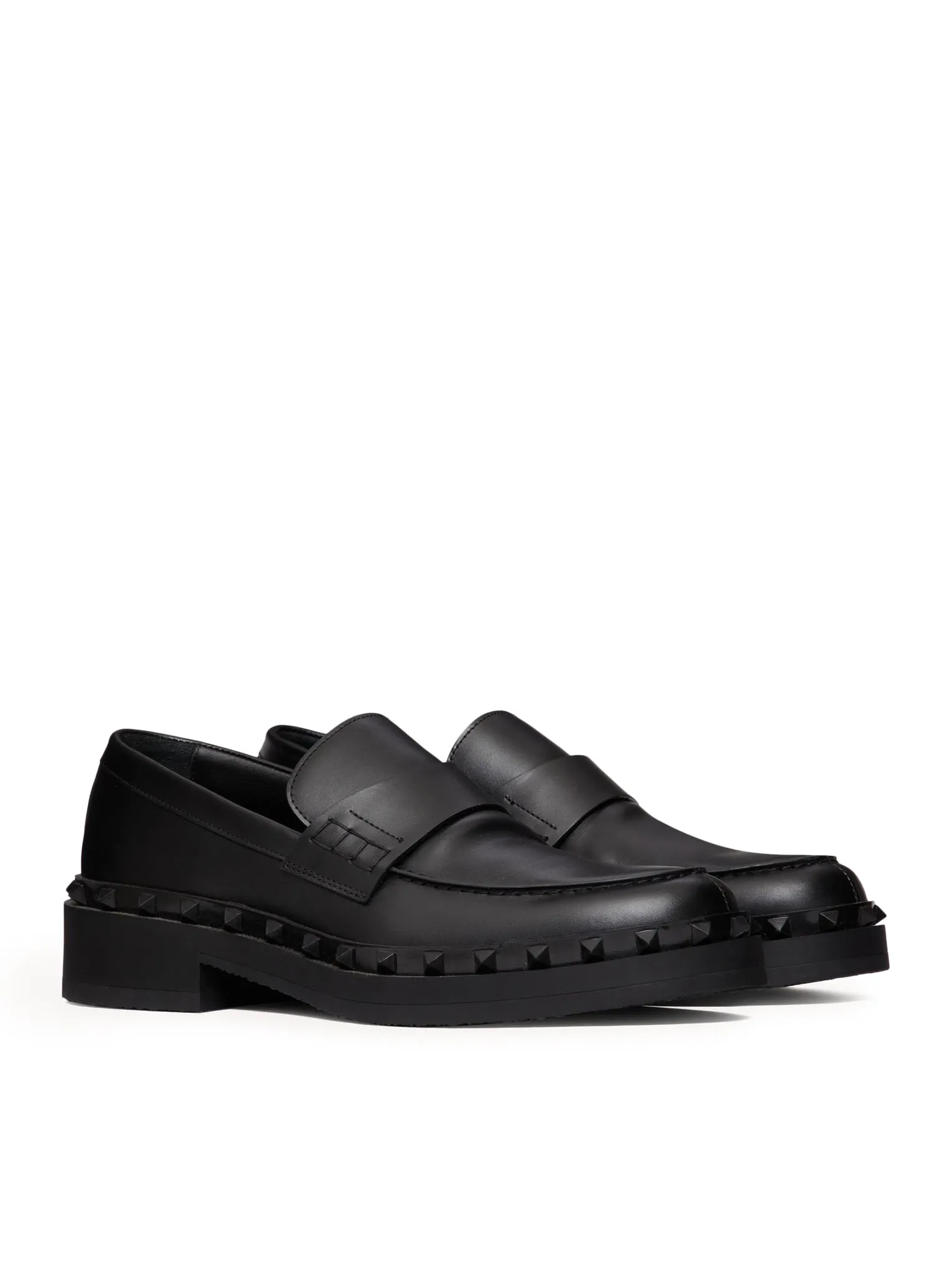 ROCKSTUD M-WAY CALFSKIN LOAFERS