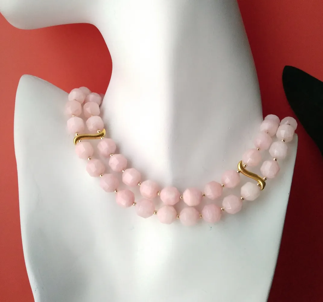 Rose Quartz Double Strand Necklace