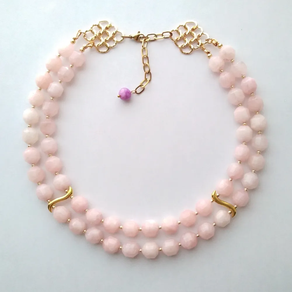 Rose Quartz Double Strand Necklace