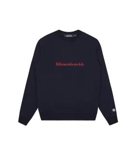 SERIF LOGO CREWNECK - NAVY