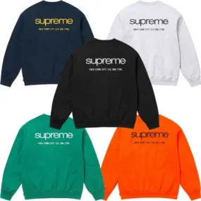 Supreme  |Crew Neck Unisex Sweat Street Style U-Neck Long Sleeves