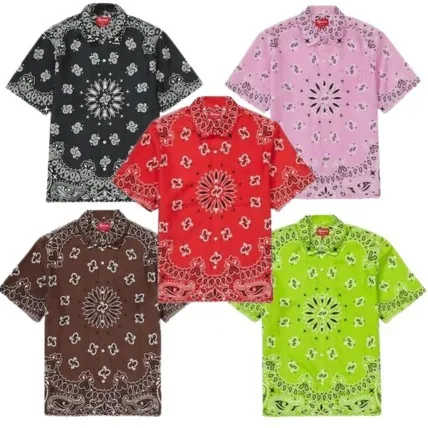 Supreme  |Paisley Unisex Street Style Short Sleeves Printed Shirt Logo