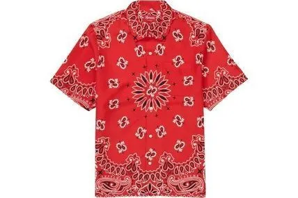 Supreme  |Paisley Unisex Street Style Short Sleeves Printed Shirt Logo