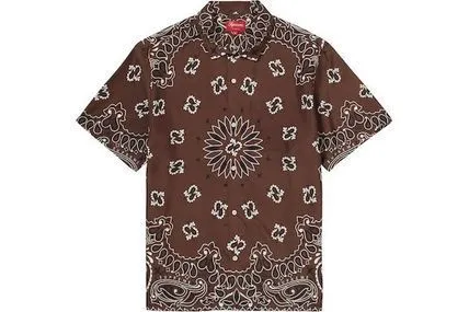 Supreme  |Paisley Unisex Street Style Short Sleeves Printed Shirt Logo