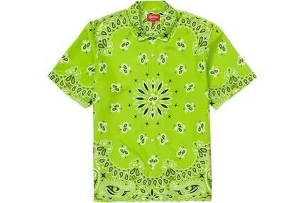 Supreme  |Paisley Unisex Street Style Short Sleeves Printed Shirt Logo