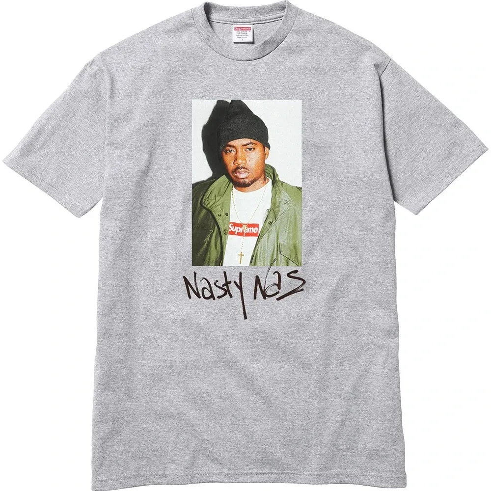 Supreme  |Supreme Nasty Nas Tee Heather Grey