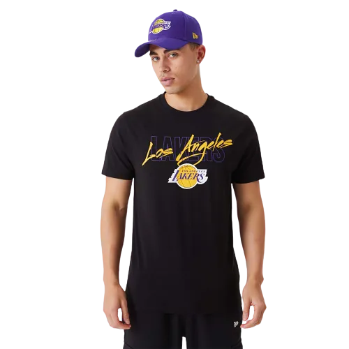 T-shirt LA Lakers NBA Script nera