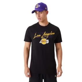 T-shirt LA Lakers NBA Script nera