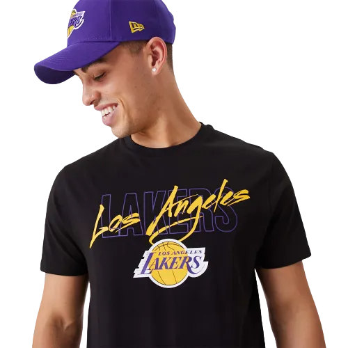 T-shirt LA Lakers NBA Script nera