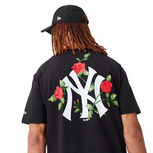 T-shirt oversize New York Yankees MLB Floral Graphic Nera