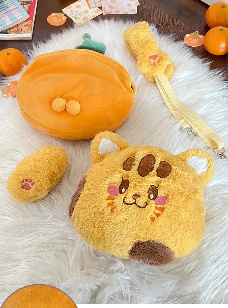 Tangerine Cat plushies bag (you can change its clothes)