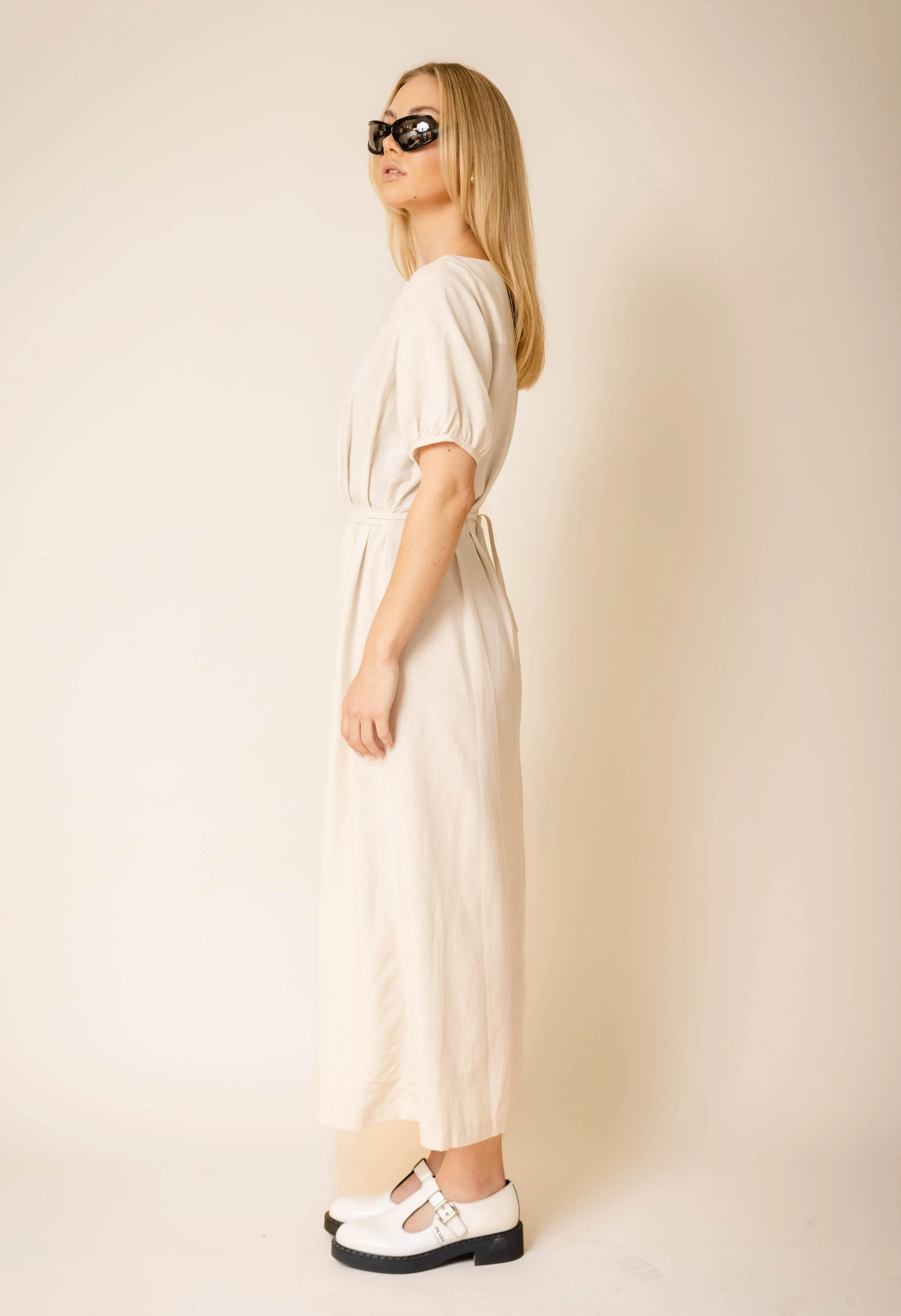 Taos Midi Dress In Oat