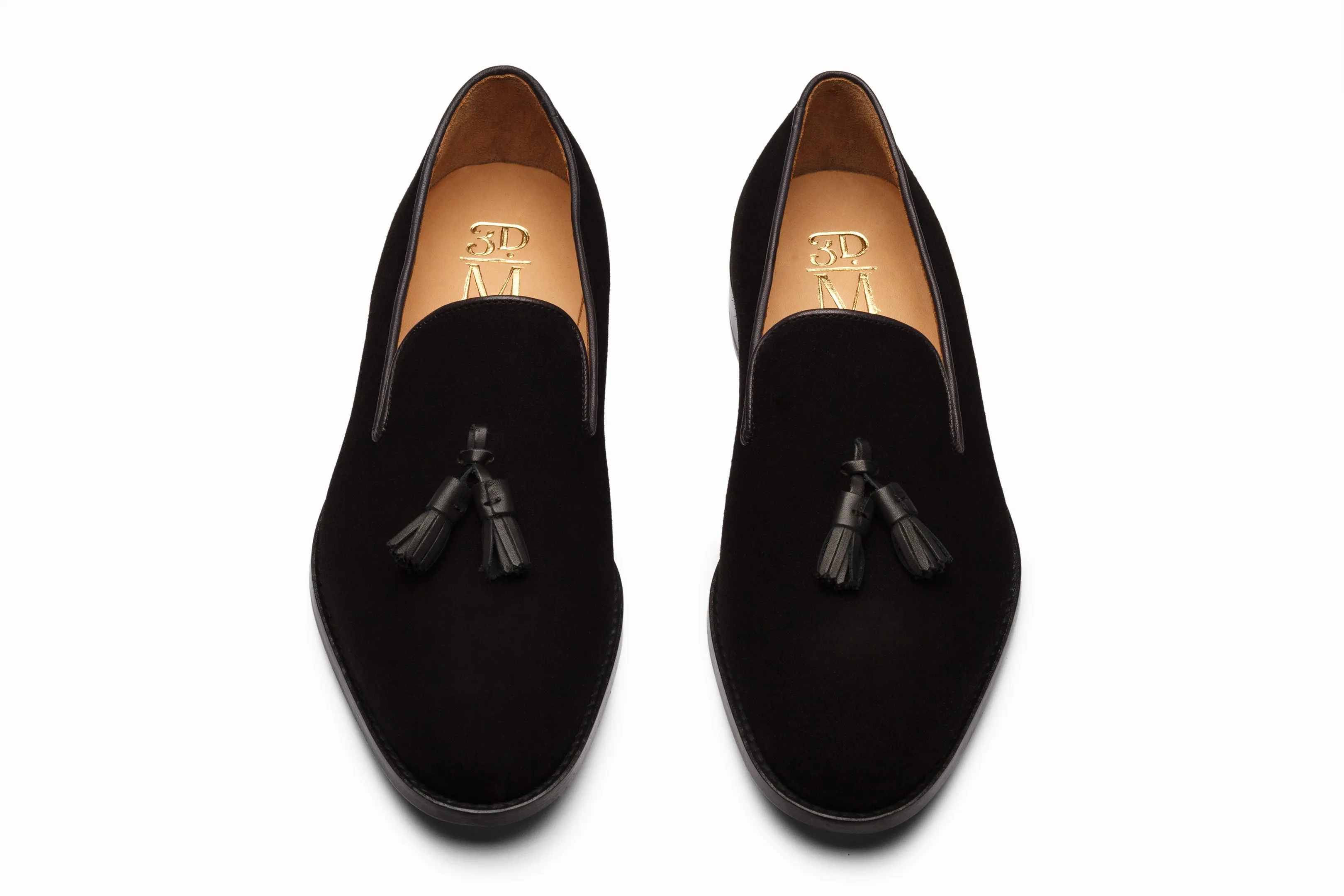 Tassel Loafers - Black Suede