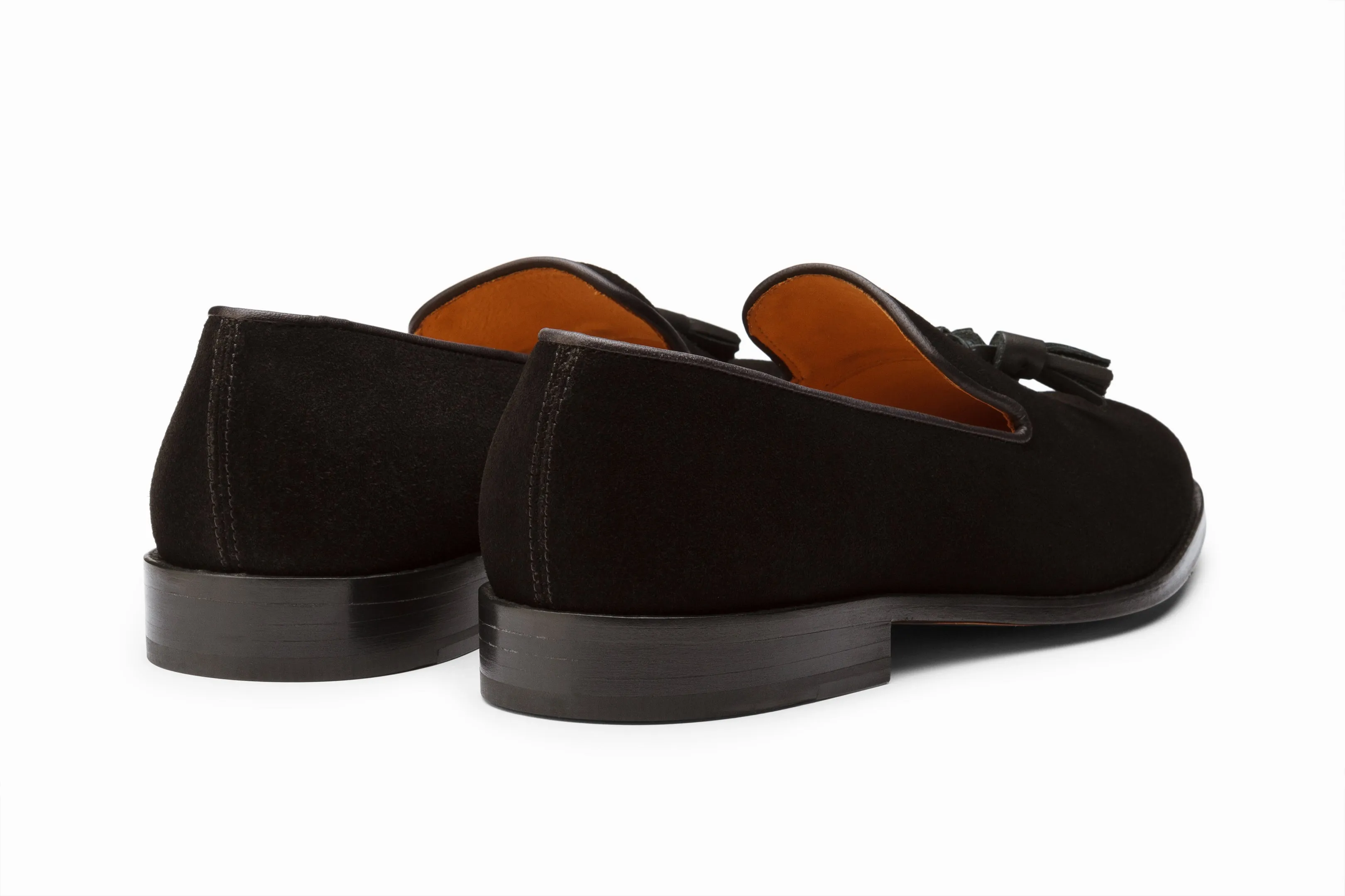 Tassel Loafers - Black Suede