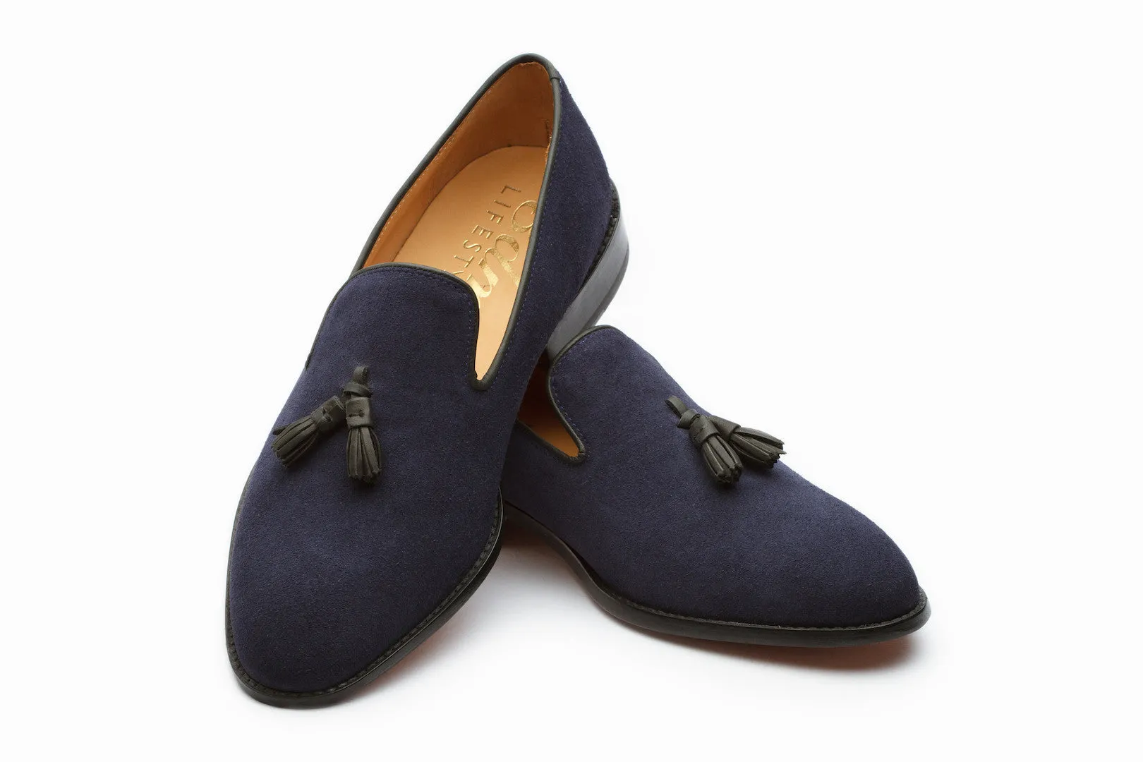 Tassel Loafers - Navy Suede