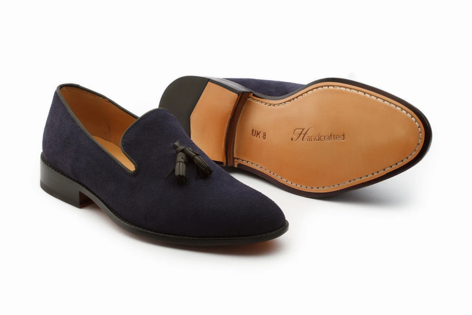 Tassel Loafers - Navy Suede