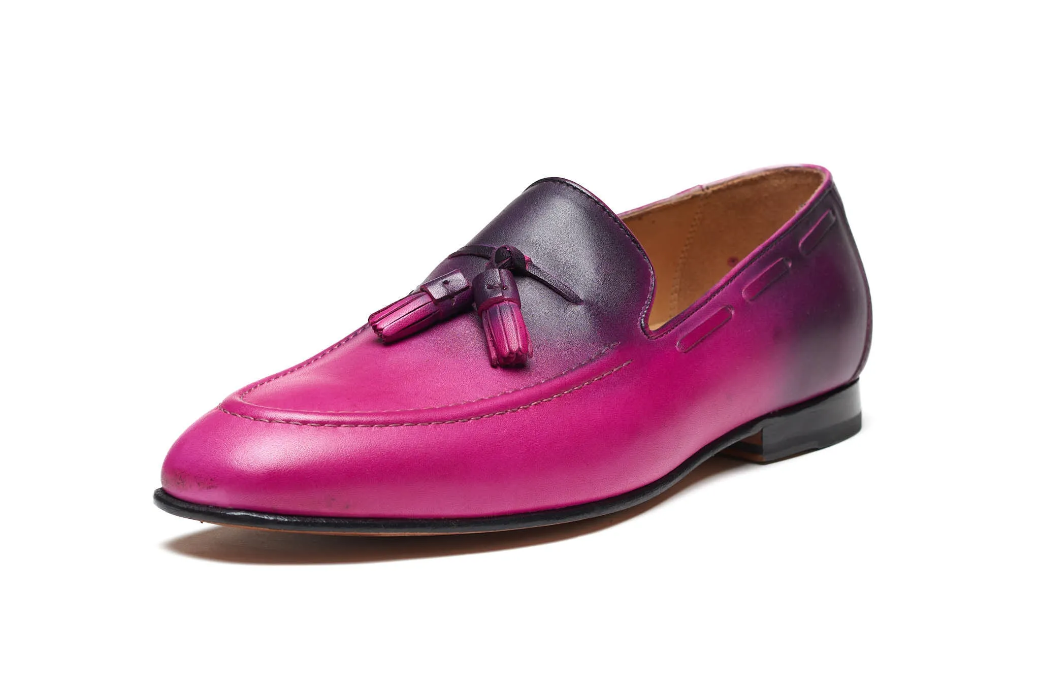 Tassel Loafers - Pink & Purple Patina