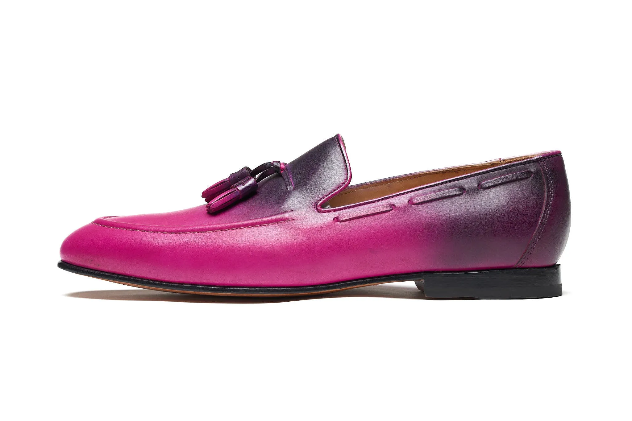 Tassel Loafers - Pink & Purple Patina