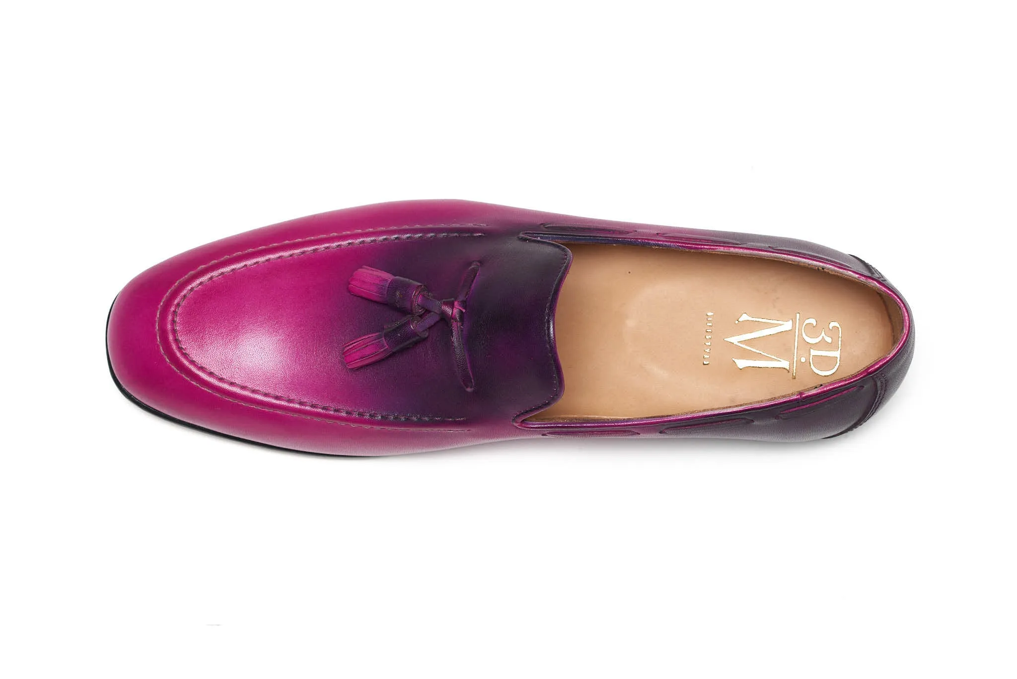 Tassel Loafers - Pink & Purple Patina