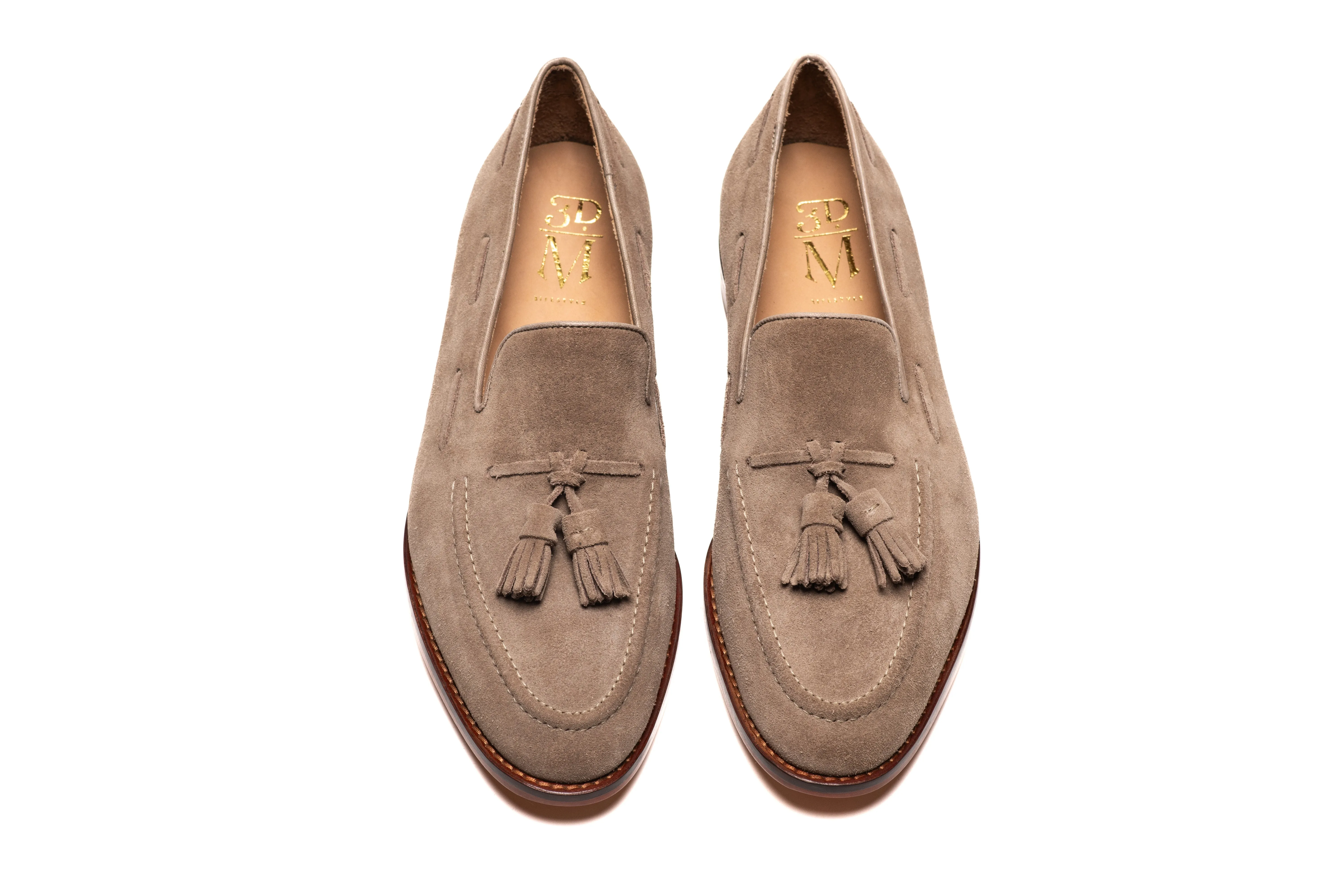 Tassel Loafers - Taupe Suede