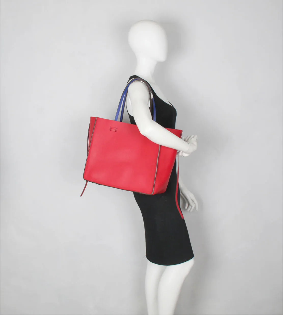 Vincennes MM Reversible Tote, Blue / Red