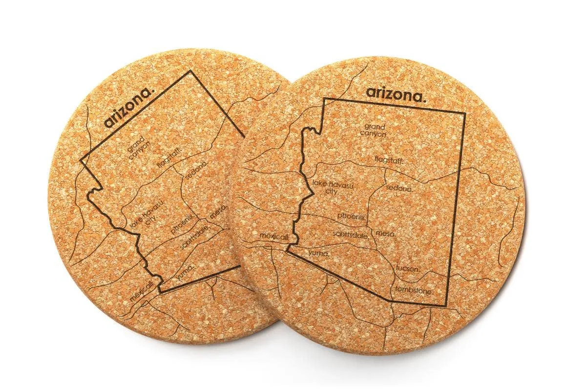 Well Told - Arizona Cork Coaster - Set of 2