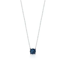 White Gold Blue Diamond Eternal Necklace