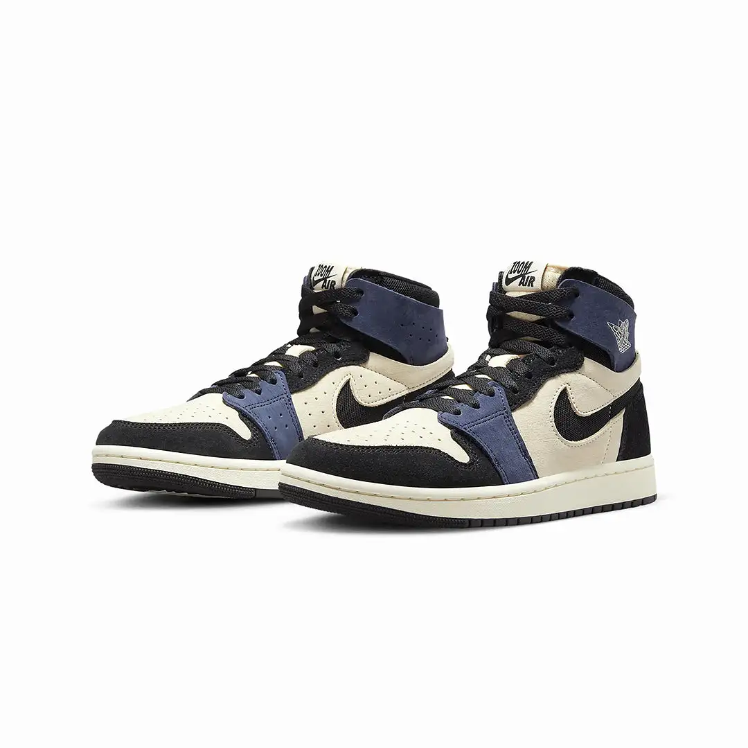 WMN'S AIR JORDAN 1 ZOOM CMFT 2 'MUSLIN/BLACKENED BLUE/COCONUT'