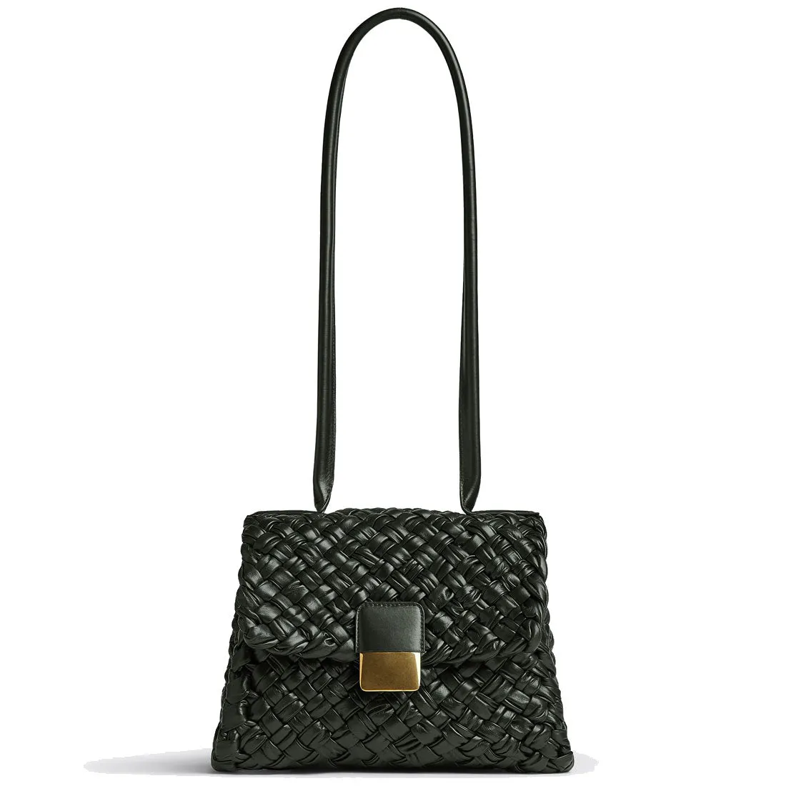 Woven Desiree Shoulder Bag Dark Green