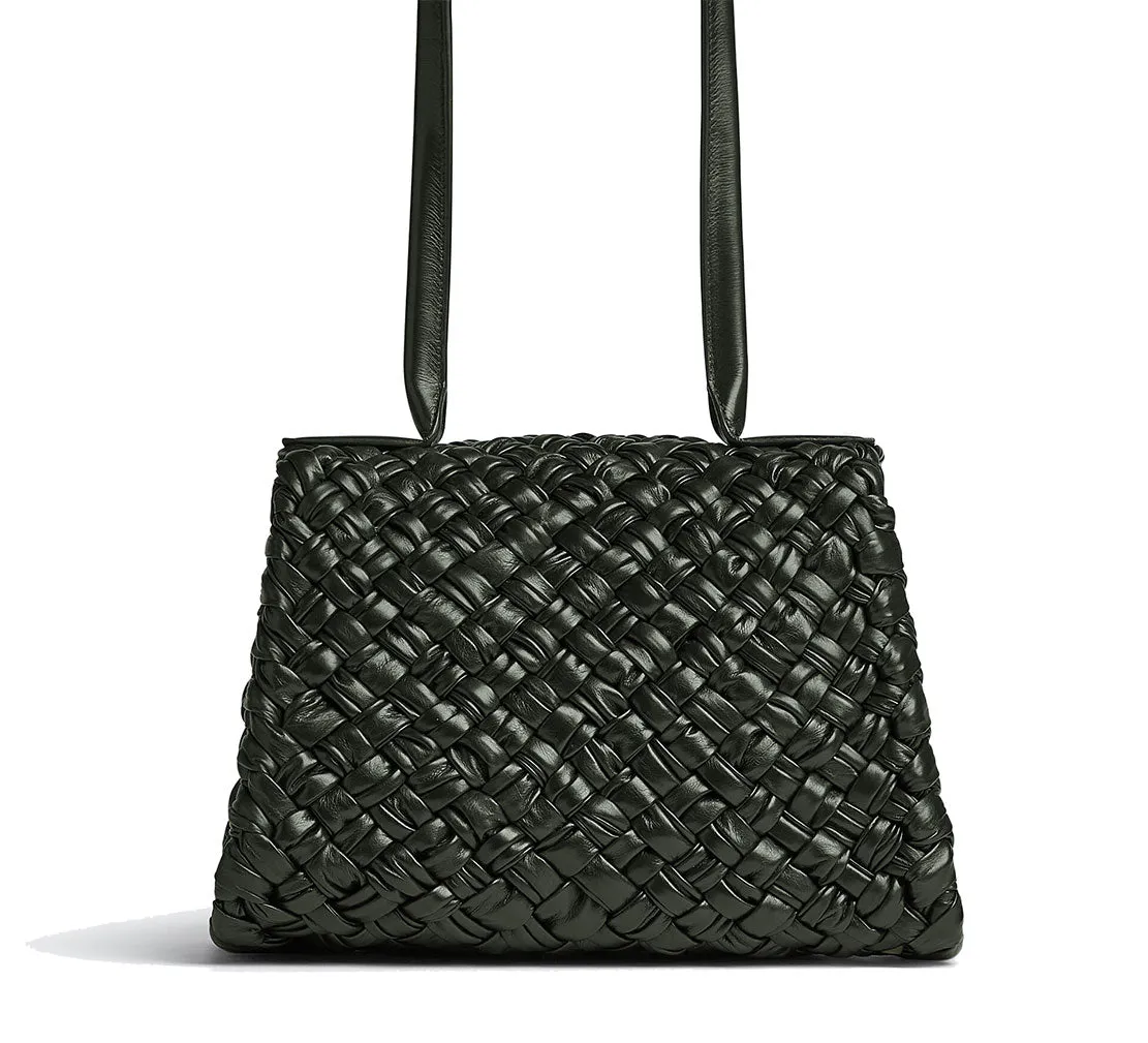 Woven Desiree Shoulder Bag Dark Green