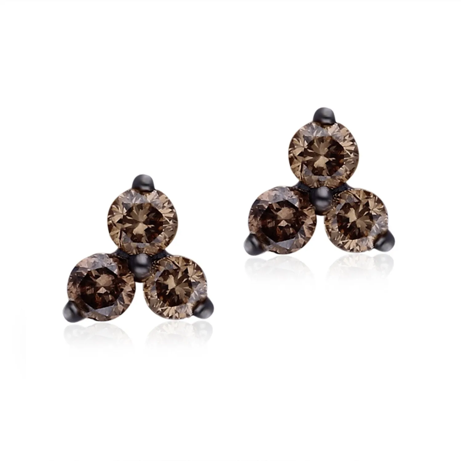 Yellow Gold Coco Diamond Eternal Stud Earrings