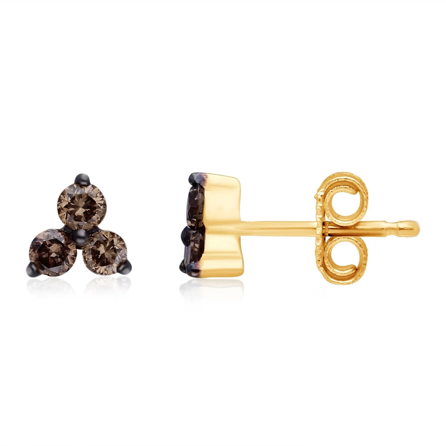 Yellow Gold Coco Diamond Eternal Stud Earrings